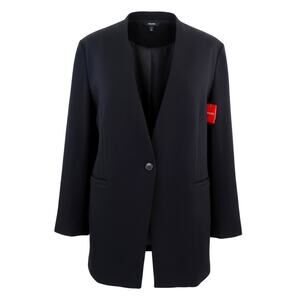 NWT Spanx Perfect Collarless Blazer Womens XXL Classic Black Open Front 20384R